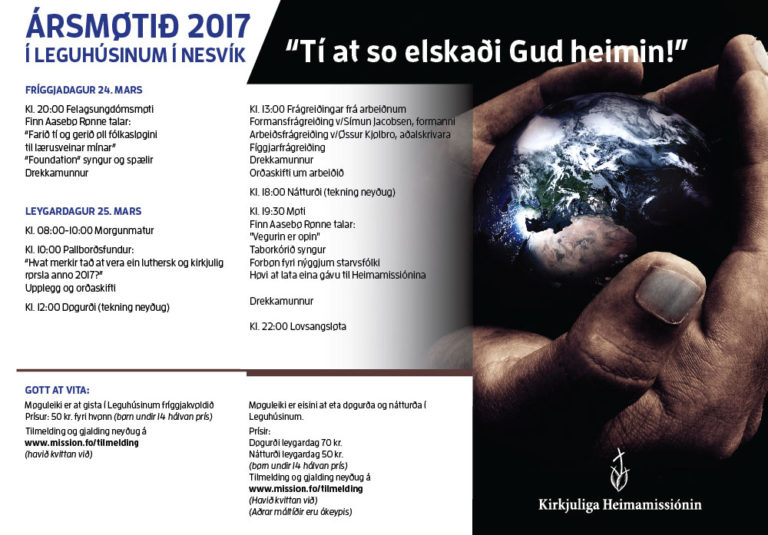 Ársmøti hjá Heimamissiónini 2017